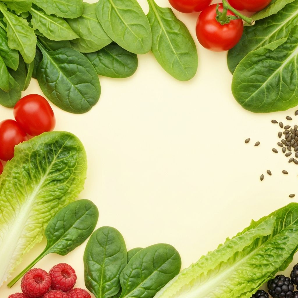 Fresh vegetables and berries